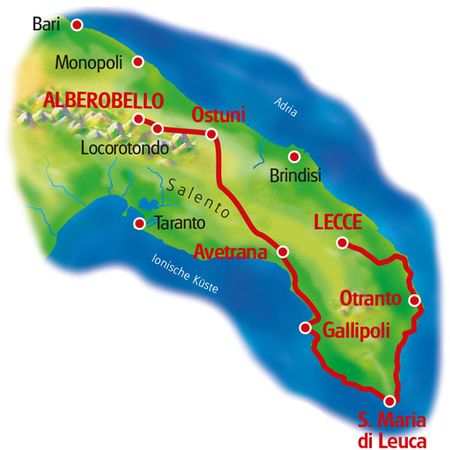 Map Apulia