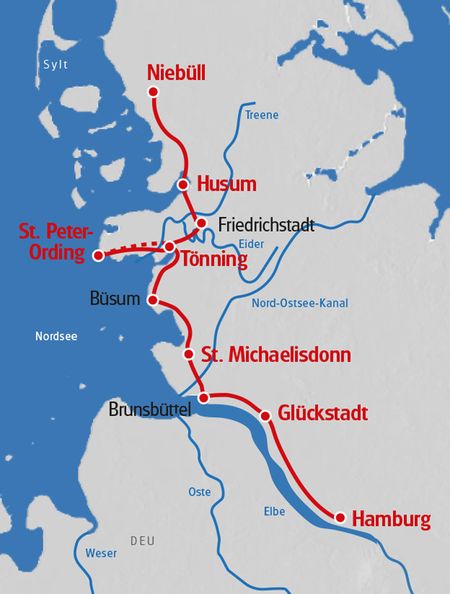 Nordseeküsten Radweg Hamburg 2024