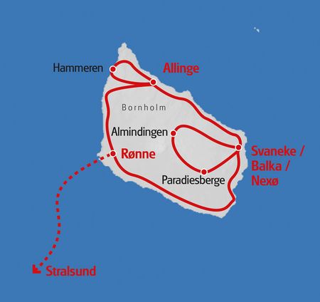 Karte Bornholmer Inselparadies
