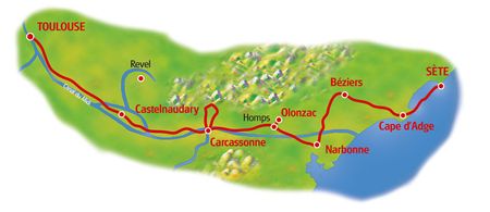 Karte Canal du Midi