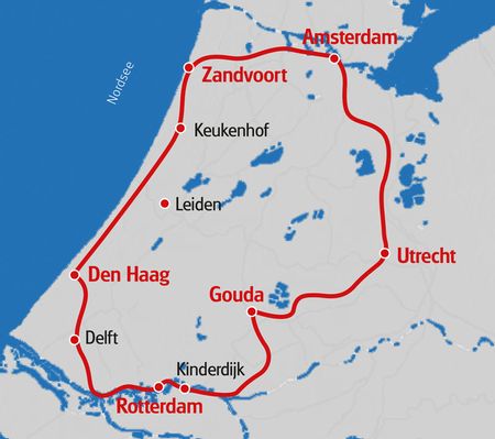 Eurotrek Karte Niederlande schönste Städte
