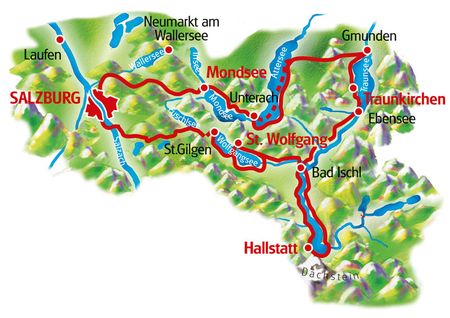 Karte die Seenrundfahrt mit Charme