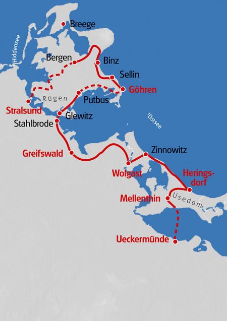 Eurotrek Karte Zwei Inseln Stralsund