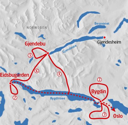 Karten Wandern Norwegen Jotunheimen