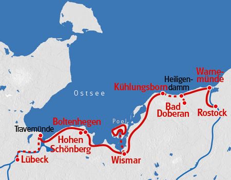 Radreise Ostsee Karte
