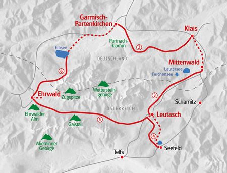 Hiking Zugspitze map