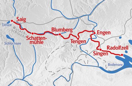 Eurotrek Karte Schwarzwald - Bodensee