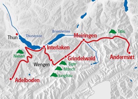 Karte Alpine Bike Berner Oberland