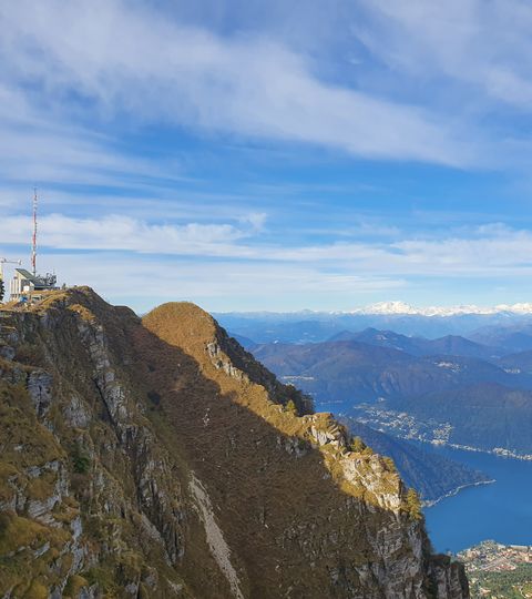 Der Ausblick vom Monte Generoso auf den Lago di Lugano.