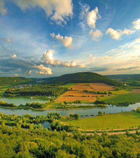 Blick auf die Donauschlinge im Altmühltal