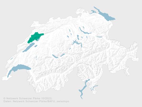 Die Region Chasseral liegt im Westen der Schweiz.