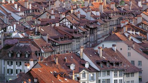Die schöne Stadt Bern aus der Vogelperspektive 
