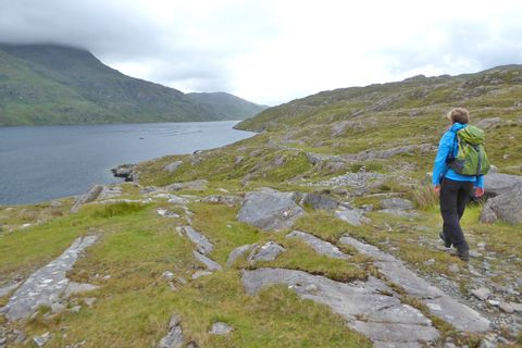 Lonely hiking trails through the stunning scenery of Ireland
