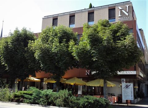 L'Hôtel National de Delémont est situé dans la ville et ne paie pas de mine.