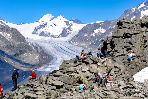 Stunning view at the Aletsch Glacier