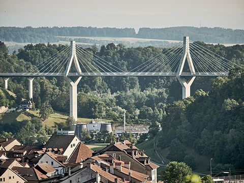 La Poya Brücke in Fribourg