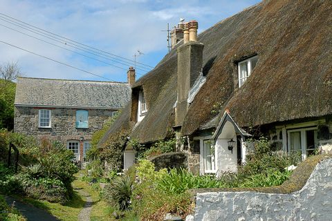 Typische Häuser in Cornwall.