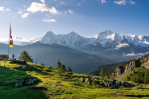 Berner Oberland Lobhornhütte Aussicht