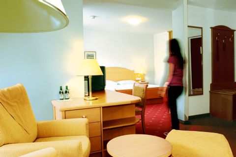 Hotel Post Traunkirchen Blick in das comfortable Doppelzimmer