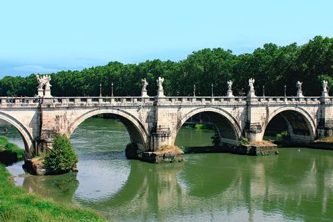 Ponte Sant'Angelo and the river Tiber in Rome
