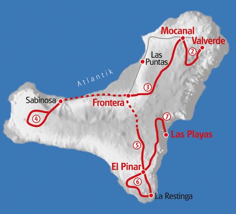 Wandern El Hierro Karte