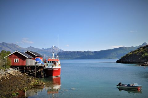 Ein einfacher, kleiner Norwegischer Hafen.