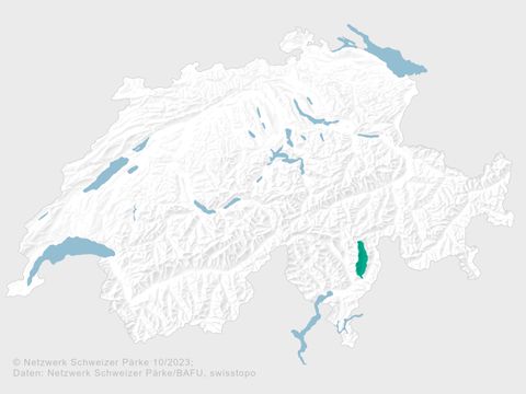 Karte Parco Val Calanca in grün markiert