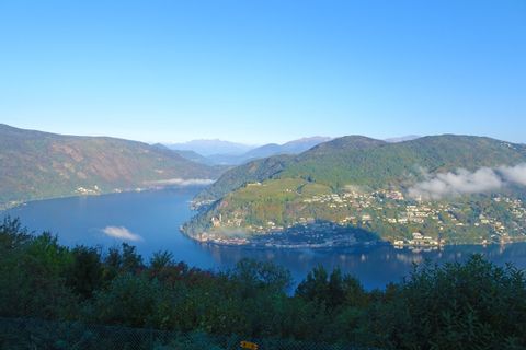 View over Serpiano in Tessin