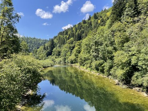Eine idyllische Sicht auf den Doubs