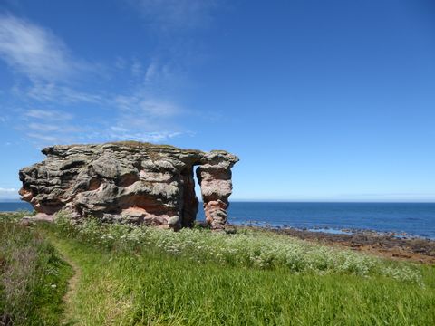 Felsen an der Küste in Schottland