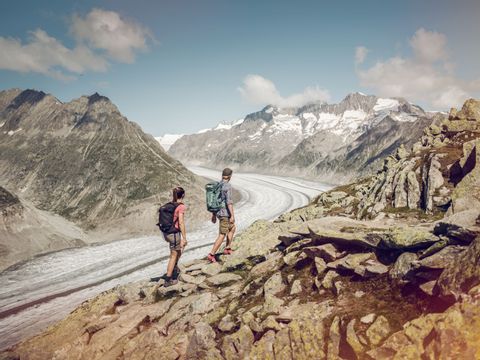Wandern am Aletschgletscher