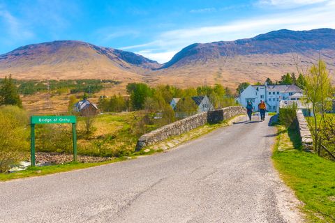 Hikers on the Bridge of Orchy