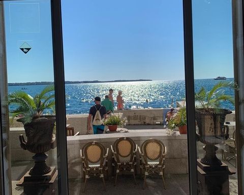 Ausblick aus dem Hotel in Piran auf das Meer. 