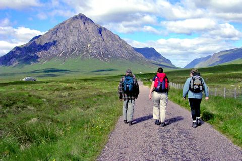 Hiking at Buachaille Etive Mor