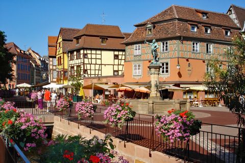 Half-timbered houses in Colmar