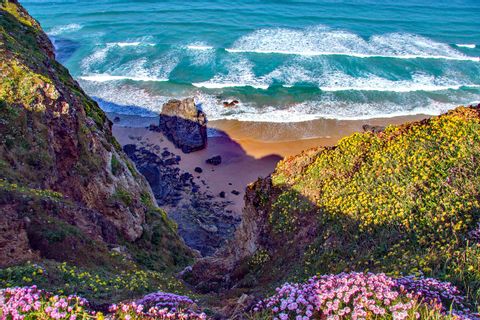 Beautiful scenery on the coast of Cornwall