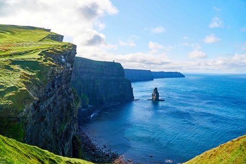 Hiking along the Cliffs of Moher in Ireland
