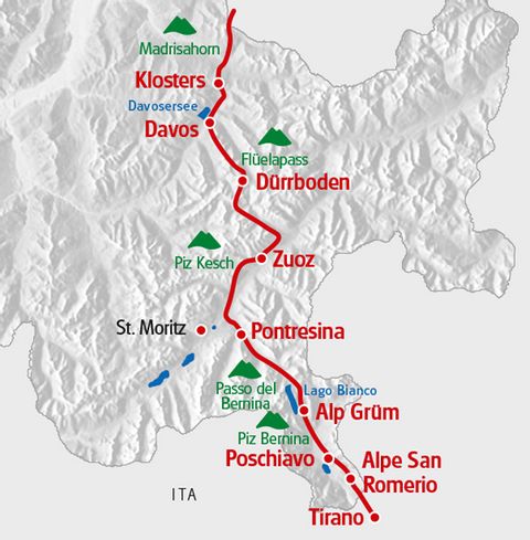 Die Wandertour Via Valtellina von Eurotrek startet in Klosters und führt nach Tirano.