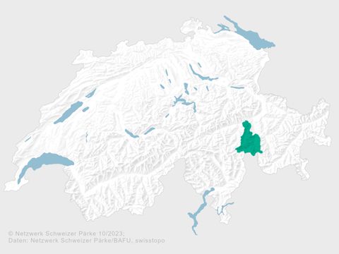 Der Naturpark Beverin befindet sich im Osten der Schweiz im Kanton Graubünden.