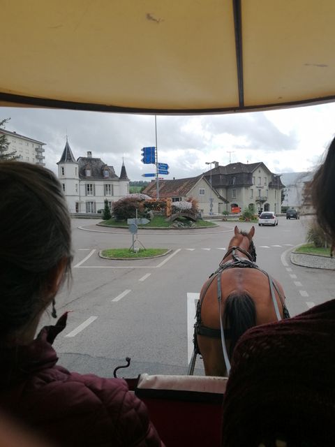 Planwagentour führt teils auch durch Juras Strassen.