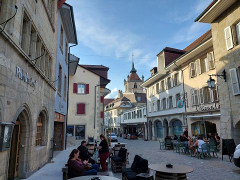 Schöne Altstadt von Estavayer-le-Lac.