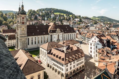 Die Altstadt mit Kloster in St. Gallen