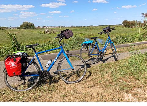2 Fahrräder in der grünen Naturlandschaft