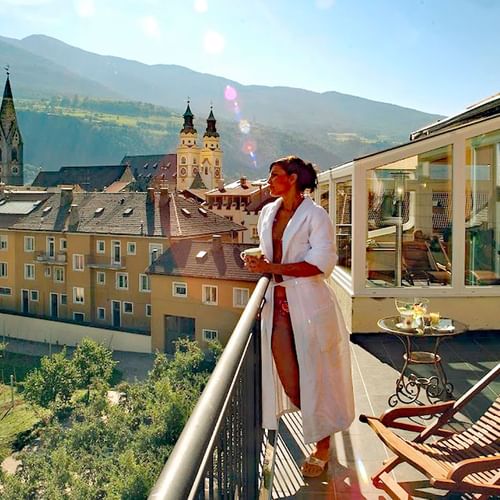 Balkon vom Hotel Krone in Brixen