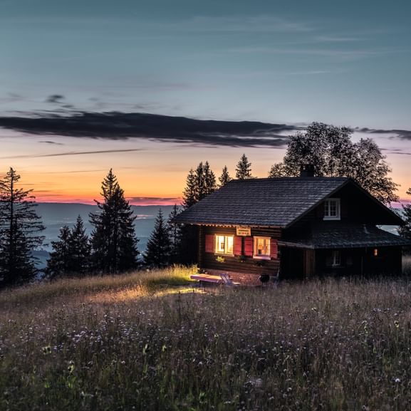 Ferienhaus auf dem Gurnigel in der freien Natur.